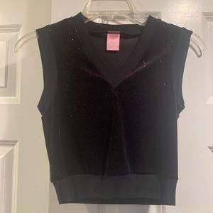 American Apparel black glitter vest size small